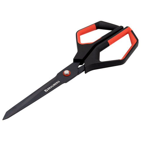 Ножницы BRAUBERG "Super special", 220 мм, черные, 3-сторонняя заточка,