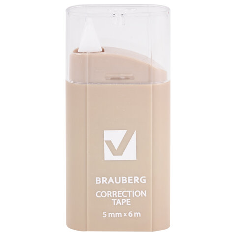 Корректирующая лента BRAUBERG COMPACT PASTEL, 5 мм х 6 м, корпус ассорти,