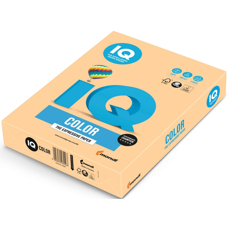 Бумага цветная IQ COLOR (А4,160г,GO22-золотистый) пачка 250л. штр. Бумага цветная IQ COLOR (А4,160г,GO22-золотистый) пачка 250л. штр.