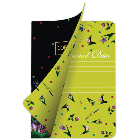 Тетрадь 60 л. в точку обложка SoftTouch, фольга, бежевая бумага 70 г/м2, сшивка,