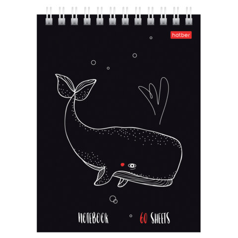 Блокнот МАЛЫЙ ФОРМАТ А6, 60 л., гребень, картон, клетка, HATBER, "Нескучные Блокнот МАЛЫЙ ФОРМАТ А6, 60 л., гребень, картон, клетка, HATBER, "Нескучные