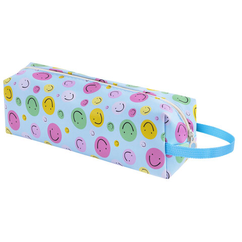 Пенал мягкий ПИФАГОР, 1 отделение, с ручкой, ПВХ, ассорти "Patterns",