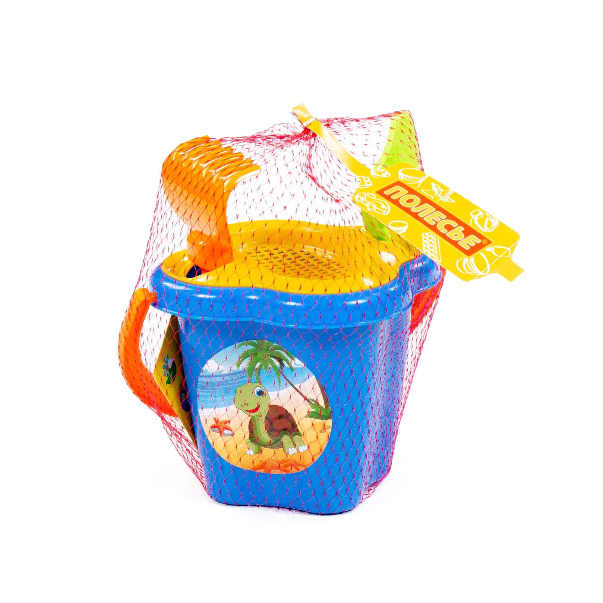 Набор №23 (ведро-цветок среднее, ситечко-цветок, совок №2, грабельки №2)