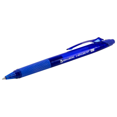 Ручка гелевая стираемая автоматическая BRAUBERG "X-ERASE RT", СИНЯЯ,