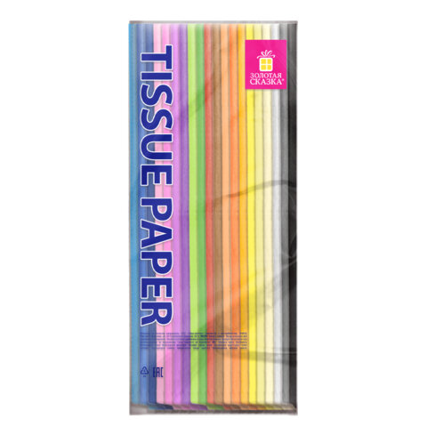 Цветная бумага ТИШЬЮ 17 г/м2, 50х66 см, 100 листов, 20 цветов, пастель ассорти, Цветная бумага ТИШЬЮ 17 г/м2, 50х66 см, 100 листов, 20 цветов, пастель ассорти,