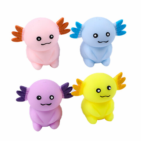 Игрушка-антистресс "АКСОЛОТЛЬ", 8 см, ассорти, 4 цвета, дисплей, JOLLY