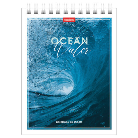 Блокнот МАЛЫЙ ФОРМАТ А6, 40 л., гребень, картон, клетка, HATBER,