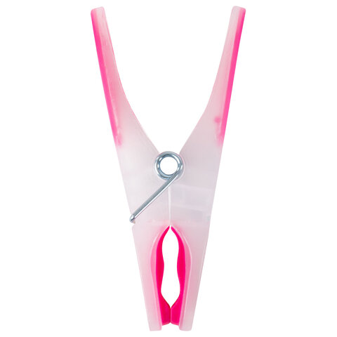 Прищепки бельевые 8,2 см, КОМПЛЕКТ 10 штук, прорезиненный пластик, ассорти,