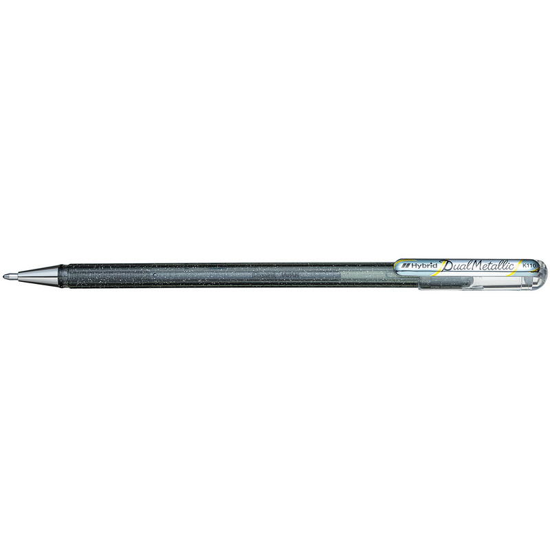 Ручка гелевая Pentel Hibrid Dual Metallic 0,55мм хамелеон серебро Ручка гелевая Pentel Hibrid Dual Metallic 0,55мм хамелеон серебро