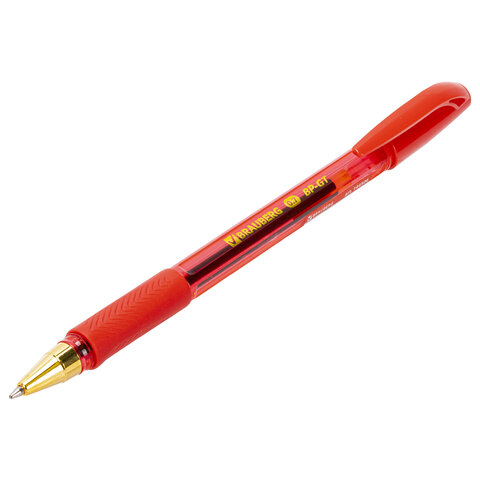 Ручка шариковая BRAUBERG BP-GT GLD RED, КРАСНАЯ, корпус тонированный, пишущий Ручка шариковая BRAUBERG BP-GT GLD RED, КРАСНАЯ, корпус тонированный, пишущий