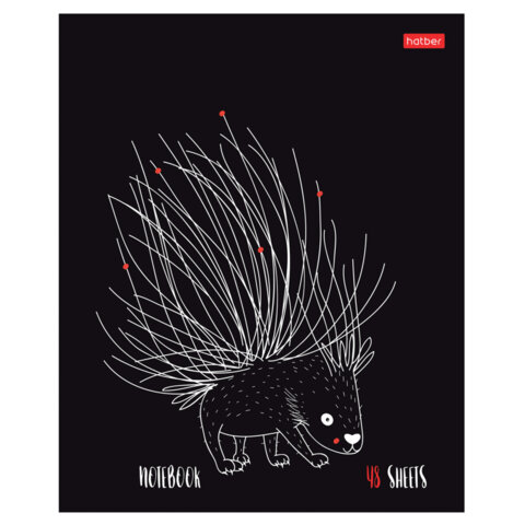 Тетрадь А5 48 л., HATBER скоба, клетка, обложка картон, "Нескучные Тетрадь А5 48 л., HATBER скоба, клетка, обложка картон, "Нескучные