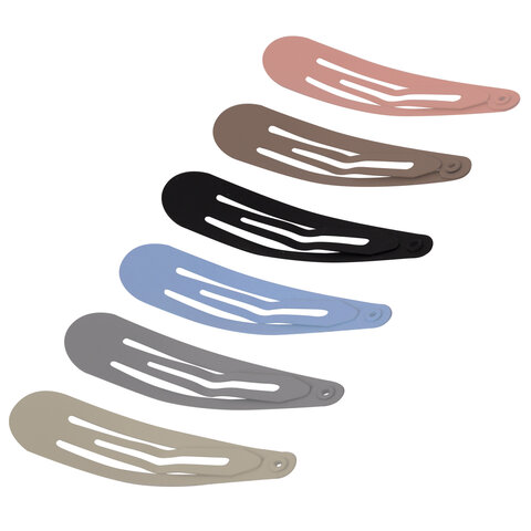 Заколки для волос НАБОР 12 шт., 5 см, клик-клак, матовый, пастельные цвета, Заколки для волос НАБОР 12 шт., 5 см, клик-клак, матовый, пастельные цвета,