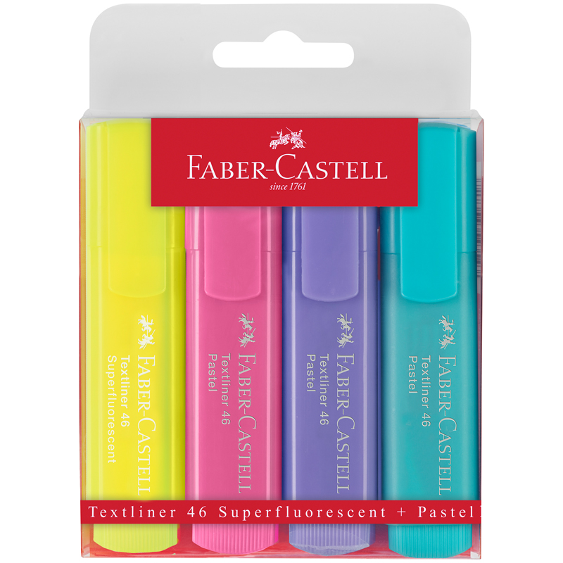 Набор текстовыделителей Faber-Castell "46 Superfluorescent+Pastel" 2 Набор текстовыделителей Faber-Castell "46 Superfluorescent+Pastel" 2