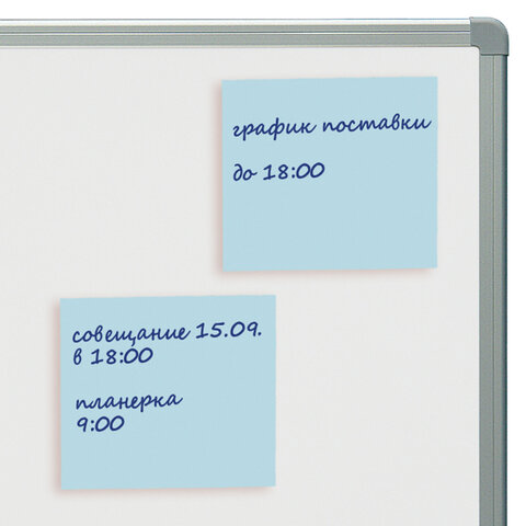 Блок самоклеящийся (стикеры) STAFF STANDARD, ПАСТЕЛЬНЫЙ 76х76 мм, голубой, 100