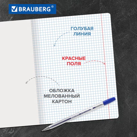 Тетради ДЭК 12 л. КОМПЛЕКТ 10 шт. BRAUBERG КЛАССИКА NEW, клетка, обложка картон,