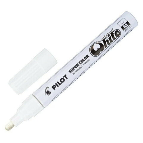 Маркер-краска лаковый (paint marker) PILOT, 2 мм, БЕЛЫЙ, круглый наконечник, Маркер-краска лаковый (paint marker) PILOT, 2 мм, БЕЛЫЙ, круглый наконечник,