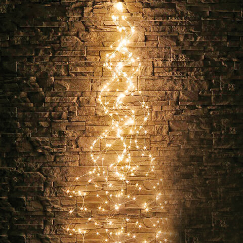 Электрогирлянда-конский хвост комнатная, 2 м, 200 LED, тёплый белый, 220 V,