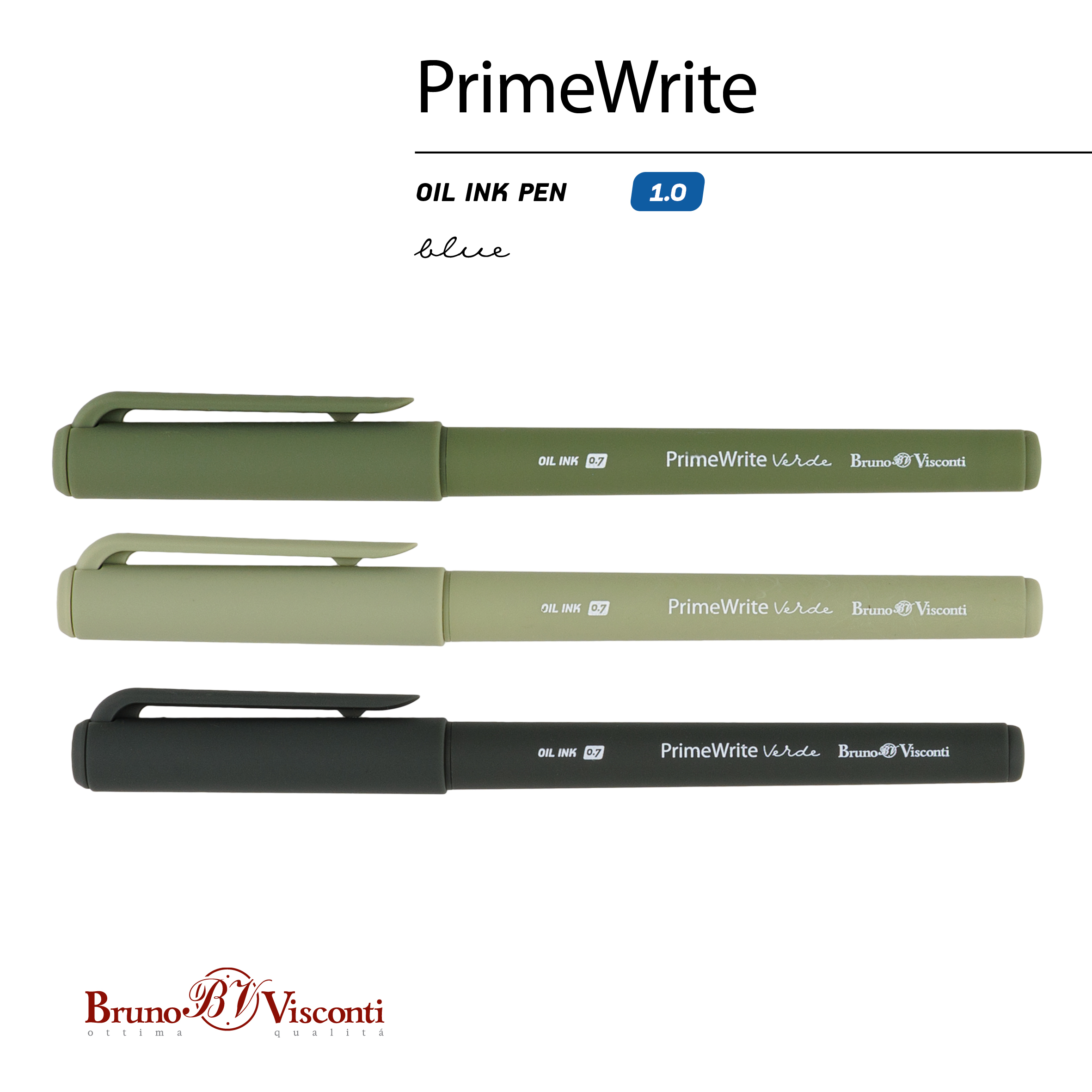 РУЧКА "PrimeWrite. Verde" С ЧЕРНИЛАМИ НА МАСЛЯНОЙ ОСНОВЕ, 0.7 ММ, РУЧКА "PrimeWrite. Verde" С ЧЕРНИЛАМИ НА МАСЛЯНОЙ ОСНОВЕ, 0.7 ММ,