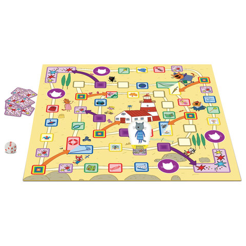 Игра-ходилка настольная детская "Три кота. Поход к маяку", игровое