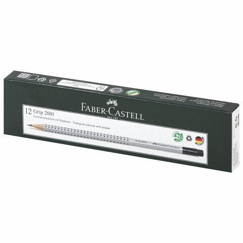 Карандаш чернографитный FABER-CASTELL, 1 шт., "Grip 2001", HB,