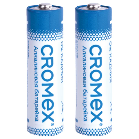Батарейки алкалиновые "пальчиковые" КОМПЛЕКТ 4 шт., CROMEX (КРОМЕКС)