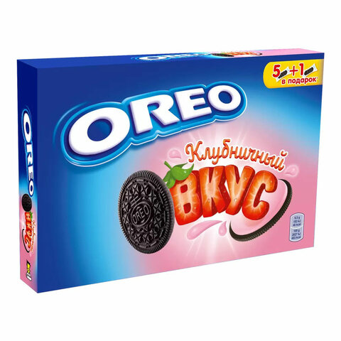 Печенье OREO с какао и начинкой с клубничным вкусом, 228 г, 9001526 Печенье OREO с какао и начинкой с клубничным вкусом, 228 г, 9001526