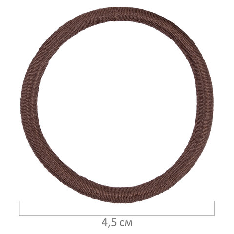 Резинки для волос НАБОР 12 шт., 0,45х14 см, чёрный, коричневый, бежевый, MONTE