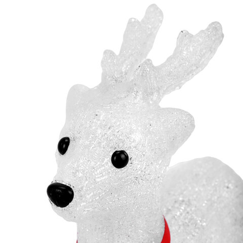 Фигурка LED "Олень", 27 см, 24 LED, холодный белый, батарейки, ЗОЛОТАЯ