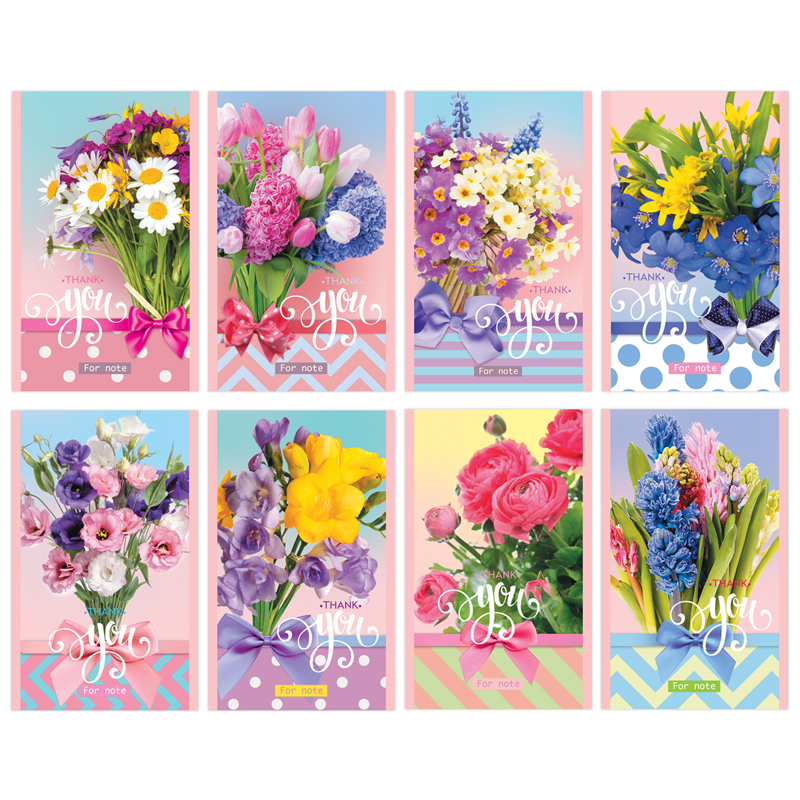 Блокнот А6 32л., на скрепке BG "Букет для тебя", блестки, ассорти Блокнот А6 32л., на скрепке BG "Букет для тебя", блестки, ассорти