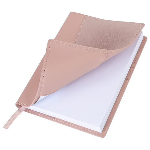 Ежедневник недатированный В6 130х185 мм BRAUBERG "Glam", под кожу, 160