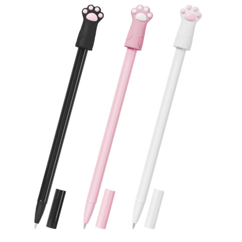 Ручки с топпером шариковые FUNSTER (ФАНСТЕР) "CAT PAWS", НАБОР 3 Ручки с топпером шариковые FUNSTER (ФАНСТЕР) "CAT PAWS", НАБОР 3