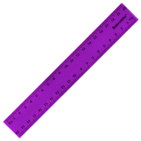 Линейки пластиковые 15, 20 см, неоновые, BRAUBERG, НАБОР 2 штуки, европодвес,
