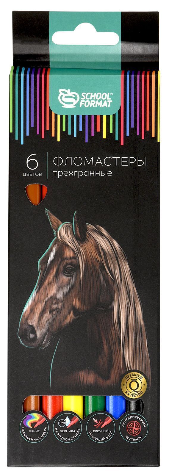 Фломастеры Schoolformat ДИКАЯ ПЛАНЕТА классические 6 цв. трехгран. корп. Фломастеры Schoolformat ДИКАЯ ПЛАНЕТА классические 6 цв. трехгран. корп.