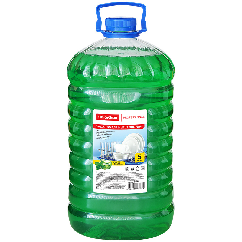 Средство для мытья посуды OfficeClean "Professional. Алоэ и зеленый Средство для мытья посуды OfficeClean "Professional. Алоэ и зеленый