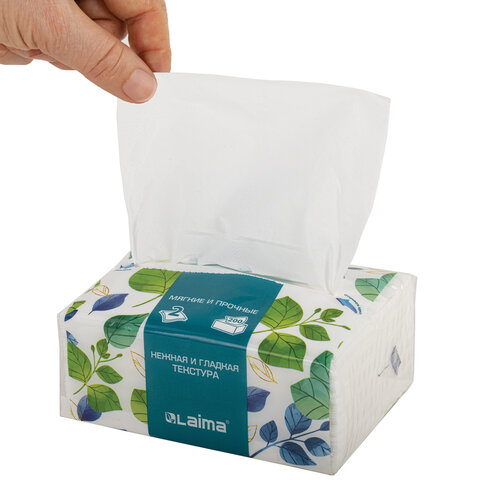 Салфетки косметические 200 шт. в упаковке, 2 слоя, 13,5х19 см, LAIMA PREMIUM