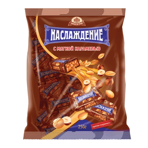 Конфеты шоколадные БАБАЕВСКИЙ "Наслаждение", мягкая карамель с Конфеты шоколадные БАБАЕВСКИЙ "Наслаждение", мягкая карамель с