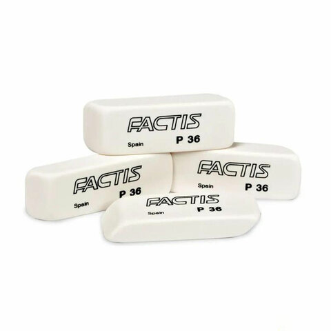 Резинка стирательная FACTIS P 36 (Испания), клиновидная, скошенные края, 56х20х9