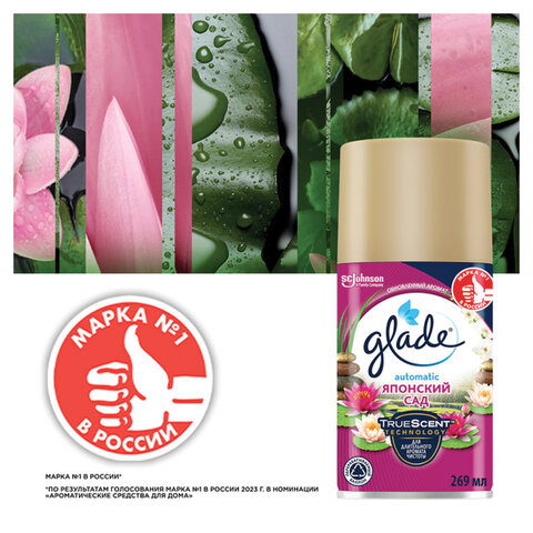 Сменный баллон 269 мл, GLADE "Японский сад" для автоматических