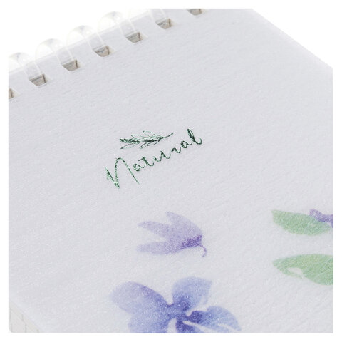 Блокнот МАЛЫЙ ФОРМАТ А6 80 л., мягкий гребень, пластик, фольга, клетка, HATBER,