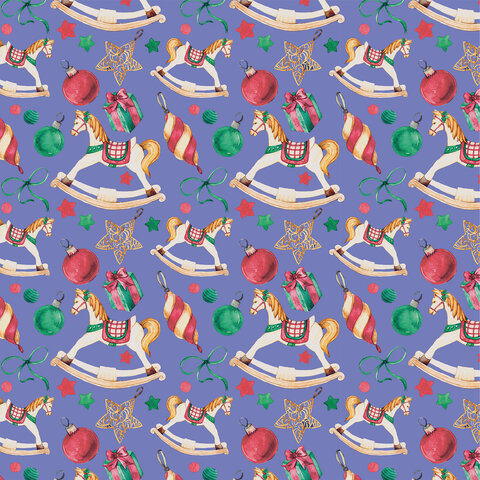 Бумага упаковочная новогодняя НАБОР 3 шт., "X-mas toys", 70х100 см, 3