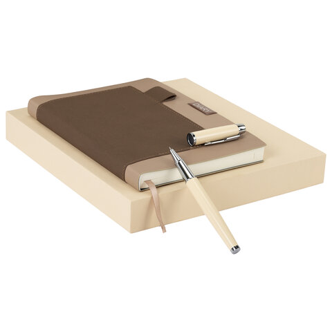 Ежедневник в наборе с ручкой А5, 144x210 мм, BRAUBERG "Style" под