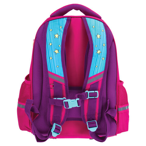 Ранец ЮНЛАНДИЯ LIGHT, 2 отделения, "Neon unicorn", 3D панель, 38х29х16