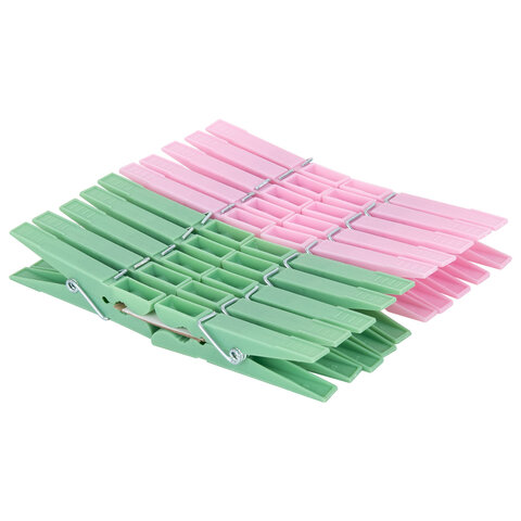 Прищепки бельевые 7,4 см, КОМПЛЕКТ 20 штук, пластик, ассорти, PRIMILA (ПРИМИЛА)