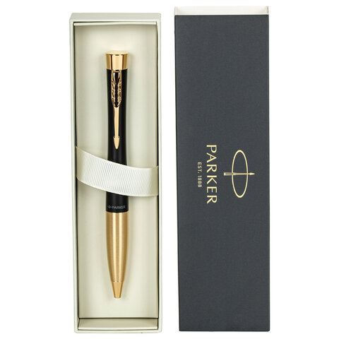 Ручка шариковая Parker "Urban Twist Black GT", ежедневник А5 черный,