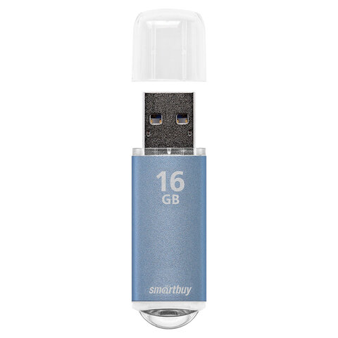 Флеш-диск 16 GB, SMARTBUY V-Cut, USB 2.0, металлический корпус, синий, Флеш-диск 16 GB, SMARTBUY V-Cut, USB 2.0, металлический корпус, синий,