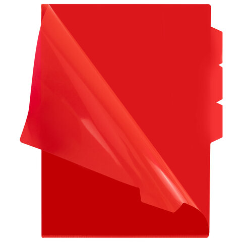 Папка-уголок 3 отделения, жесткая, непрозрачная, А4, BRAUBERG