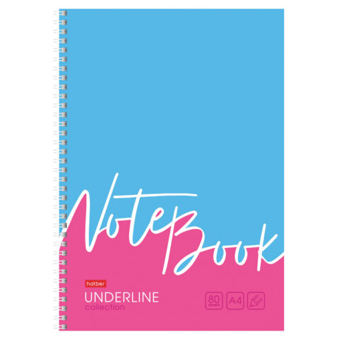 Тетрадь А4 80 л., HATBER, гребень, клетка, обложка картон, жесткая подложка, Тетрадь А4 80 л., HATBER, гребень, клетка, обложка картон, жесткая подложка,