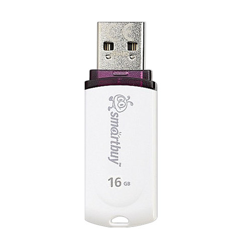 Флеш-диск 16 GB, SMARTBUY Paean, USB 2.0, белый, SB16GBPN-W Флеш-диск 16 GB, SMARTBUY Paean, USB 2.0, белый, SB16GBPN-W