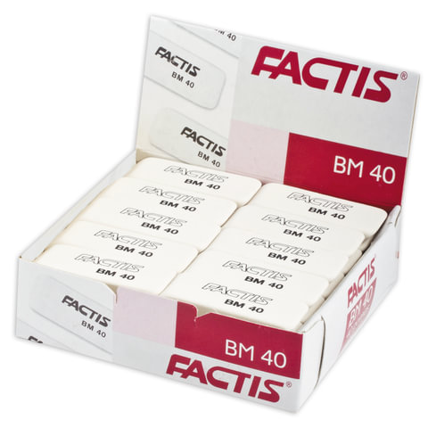 Резинка стирательная FACTIS BM 40 (Испания), прямоугольная, 52х20х7 мм,