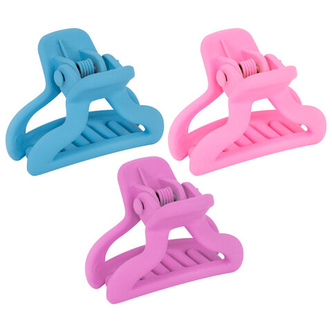 Крабы для волос НАБОР 6 шт., 2,5 см, soft touch, АССОРТИ, MONTE VITA (МОНТЕ Крабы для волос НАБОР 6 шт., 2,5 см, soft touch, АССОРТИ, MONTE VITA (МОНТЕ